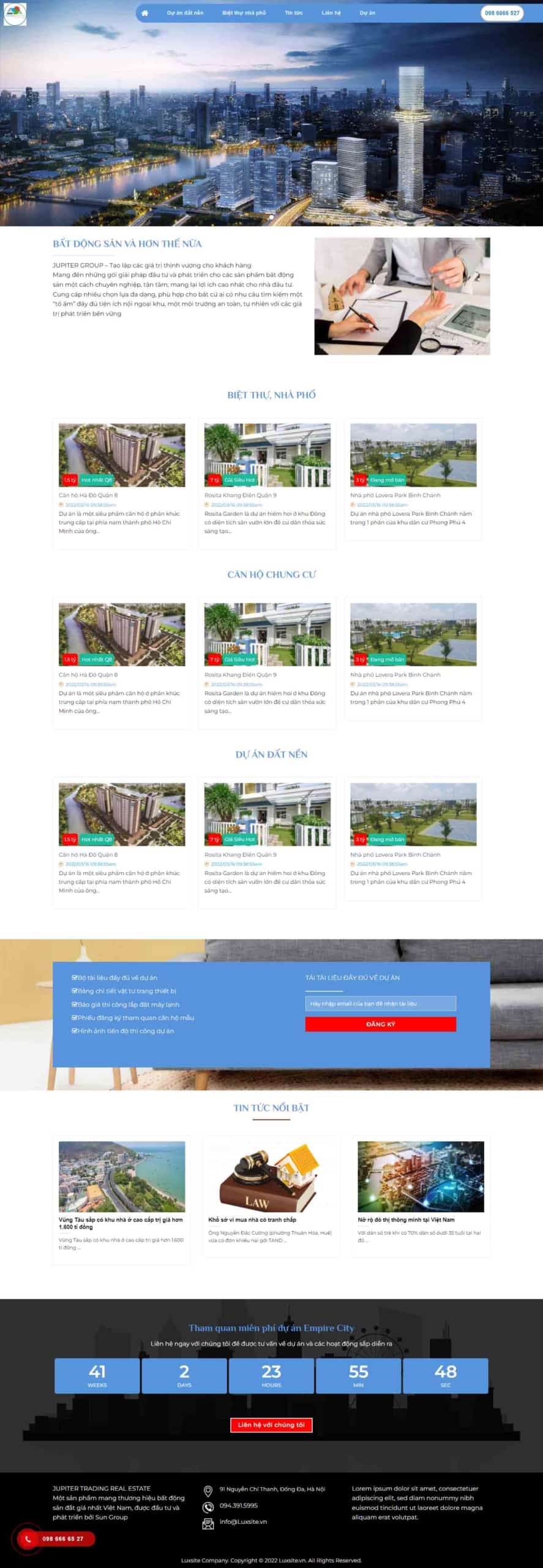 thiết kế website bất động sản bds39